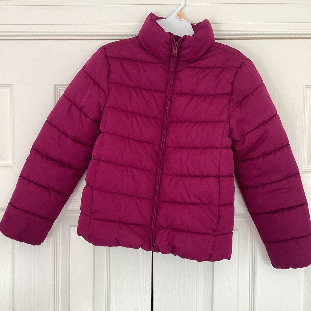 Children's Place Magenta Puffer Coat Size M